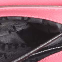 Pre Owned DKNY Pink Leather Small Elisa Crossbody Bag