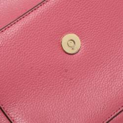 Pre Owned DKNY Pink Leather Small Elisa Crossbody Bag