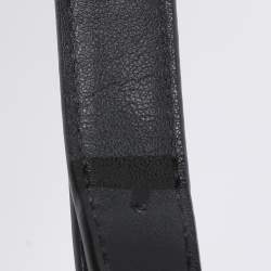 Pre Owned DKNY Black Leather Logo Print Jade Flap Backpack