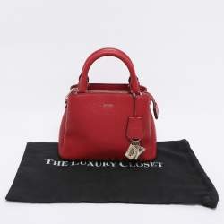 Pre Owned DKNY Red Leather Paige Tote