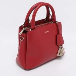Pre Owned DKNY Red Leather Paige Tote