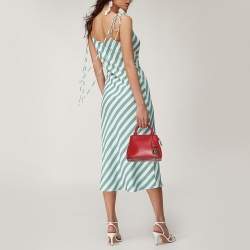 Pre Owned DKNY Red Leather Paige Tote