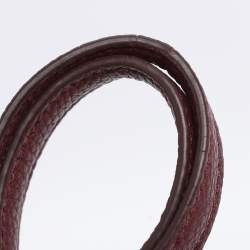 Pre Owned Dkny Beige/Burgundy Canvas and Leather Tote