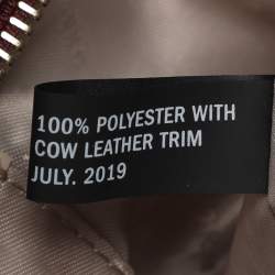 Pre Owned Dkny Beige/Burgundy Canvas and Leather Tote