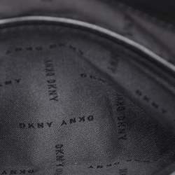 Pre Owned DKNY Black Croc Embossed Leather Cooper Satchel