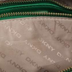 Pre Owned DKNY Green Saffiano Leather Robinson Double Zip Tote