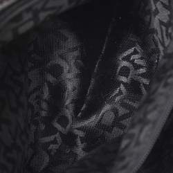 Pre Owned DKNY Navy Blue Lizard Embossed Leather Bryant Crossbody Bag