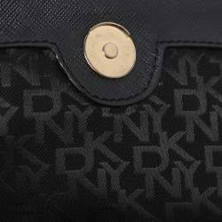 Pre Owned DKNY Navy Blue Lizard Embossed Leather Bryant Crossbody Bag