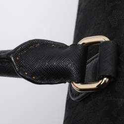 Pre Owned DKNY Black Canvas and Leather Satchel