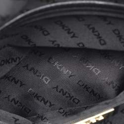 Pre Owned DKNY Black Canvas and Leather Satchel