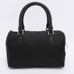 Pre Owned DKNY Black Canvas and Leather Satchel