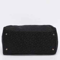 Pre Owned DKNY Black Canvas and Leather Satchel