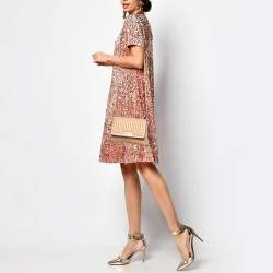 Pre Owned DKNY Beige Quilted Leather Gansevoort Crossbody Bag