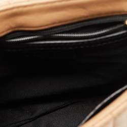Pre Owned DKNY Beige Quilted Leather Gansevoort Crossbody Bag