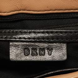 Pre Owned DKNY Beige Quilted Leather Gansevoort Crossbody Bag