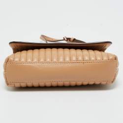 Pre Owned DKNY Beige Quilted Leather Gansevoort Crossbody Bag
