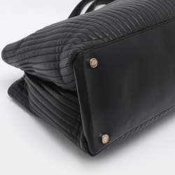 Pre Owned DKNY Black Quilted Leather Chain Tote