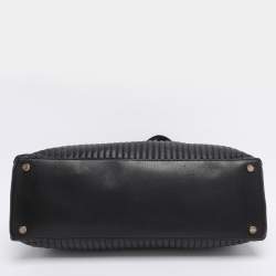 Pre Owned DKNY Black Quilted Leather Chain Tote