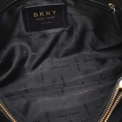 Pre Owned DKNY Black Quilted Leather Chain Tote