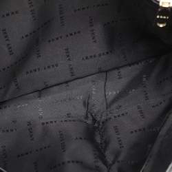 Pre Owned DKNY Black Quilted Leather Chain Tote