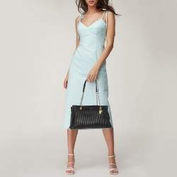 Pre Owned DKNY Black Quilted Leather Chain Tote