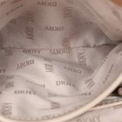 Pre Owned Dkny Beige Signature Canvas and Leather Backpack
