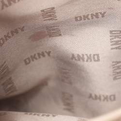 Pre Owned Dkny Beige Signature Canvas and Leather Backpack
