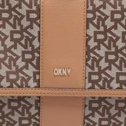 Pre Owned Dkny Beige Signature Canvas and Leather Backpack