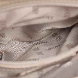 Pre Owned Dkny Beige Signature Canvas and Leather Backpack