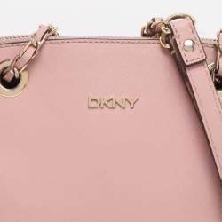 Pre Owned DKNY Pink Leather Shoulder Bag