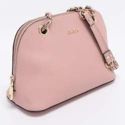 Pre Owned DKNY Pink Leather Shoulder Bag