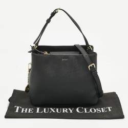 Pre Owned DKNY Black Leather Bryant Park Bucket Bag