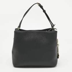 Pre Owned DKNY Black Leather Bryant Park Bucket Bag