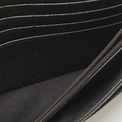 Pre Owned DKNY Black Leather Continental Flap Wallet