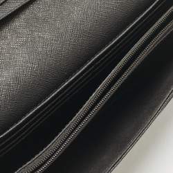 Pre Owned DKNY Black Leather Continental Flap Wallet