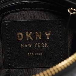 Pre Owned DKNY Black Leather Mini Elissa Satchel