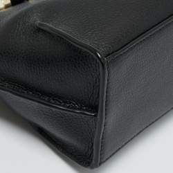 Pre Owned DKNY Black Leather Mini Elissa Satchel