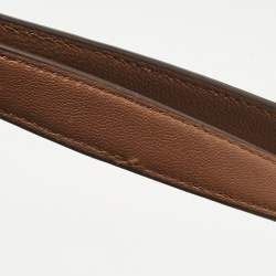 Pre Owned DKNY Brown Quilted Leather Gansevoort Flap Shoulder Bag