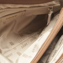 Pre Owned DKNY Brown Quilted Leather Gansevoort Flap Shoulder Bag