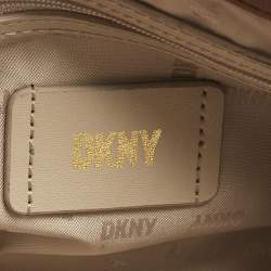 Pre Owned DKNY Brown Quilted Leather Gansevoort Flap Shoulder Bag