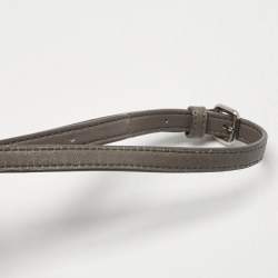 Pre Owned DKNY Grey Stripe Leather Gansevoort Tote