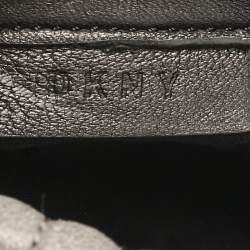 Pre Owned DKNY Grey Stripe Leather Gansevoort Tote