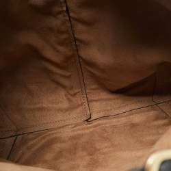 Pre Owned DKNY Black Leather Charm Hobo