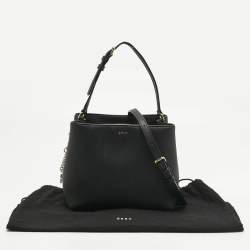 Pre Owned DKNY Black Leather Bryant Park Bucket Bag