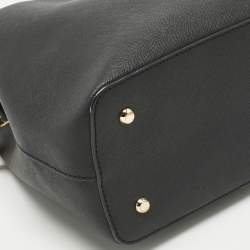 Pre Owned DKNY Black Leather Bryant Park Bucket Bag