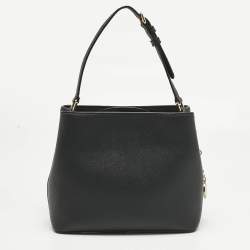 Pre Owned DKNY Black Leather Bryant Park Bucket Bag