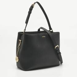 Pre Owned DKNY Black Leather Bryant Park Bucket Bag