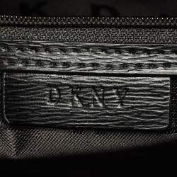 Pre Owned DKNY Beige Monogram Coated and Leather Large Bryant Chain Zip Tote