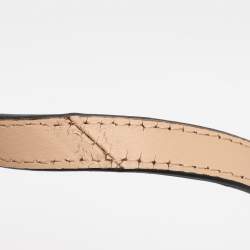 Pre Owned DKNY White/Grey Leather Top Handle Bag