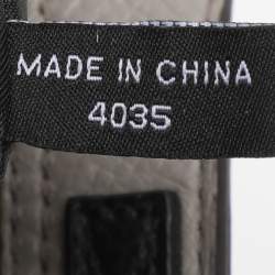 Pre Owned DKNY White/Grey Leather Top Handle Bag